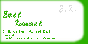 emil kummel business card